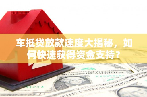 浙江车抵贷放款速度大揭秘，如何快速获得资金支持？
