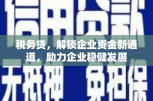 灵丘税务贷，解锁企业资金新通道，助力企业稳健发展