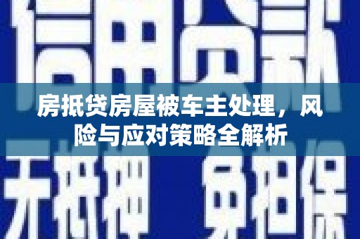 日照房抵贷房屋被车主处理，风险与应对策略全解析