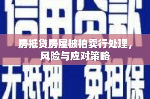 钦南房抵贷房屋被拍卖行处理，风险与应对策略