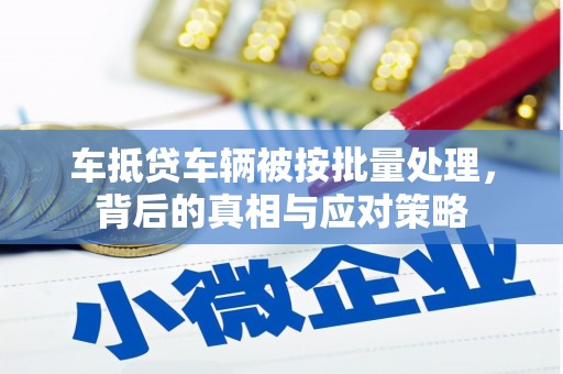 景洪车抵贷车辆被按批量处理，背后的真相与应对策略