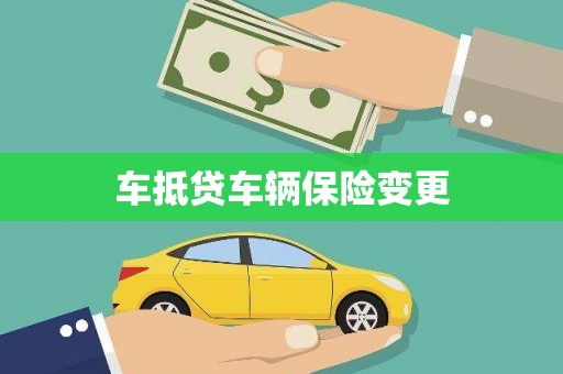 怒江车抵贷车辆保险变更