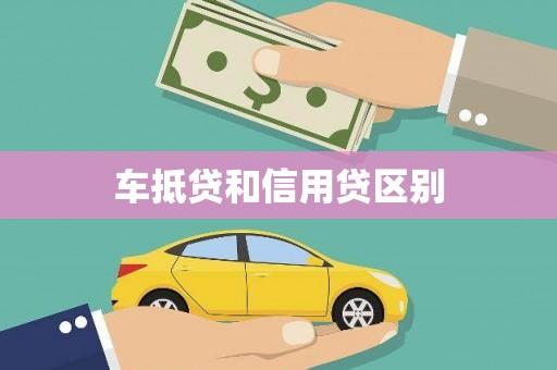 达坂城车抵贷和信用贷区别