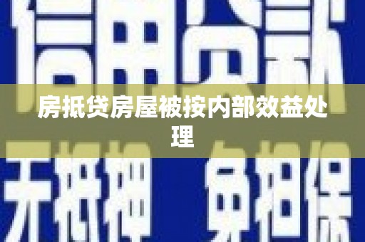 全南房抵贷房屋被按内部效益处理