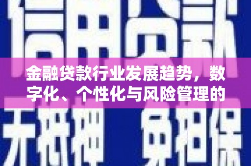 岑巩金融贷款行业发展趋势，数字化、个性化与风险管理的未来