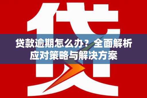 荥阳贷款逾期怎么办？全面解析应对策略与解决方案
