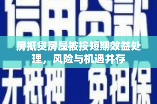 琼山房抵贷房屋被按短期效益处理，风险与机遇并存