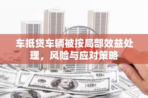 上犹车抵贷车辆被按局部效益处理，风险与应对策略