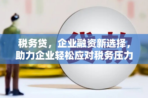楠梓税务贷，企业融资新选择，助力企业轻松应对税务压力