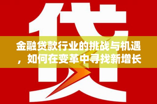 泾县金融贷款行业的挑战与机遇，如何在变革中寻找新增长点