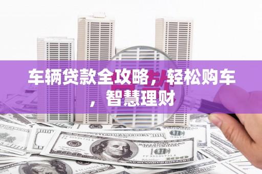 万丹车辆贷款全攻略，轻松购车，智慧理财