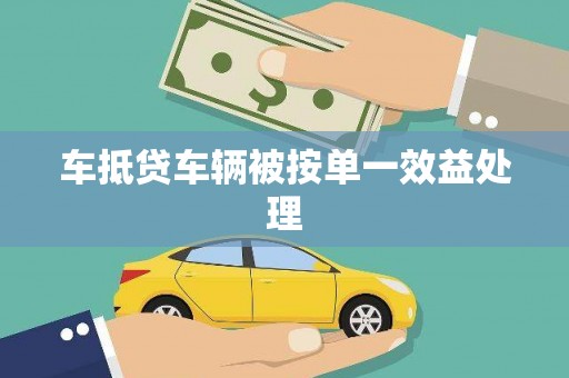 红原车抵贷车辆被按单一效益处理