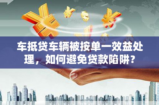 乐都车抵贷车辆被按单一效益处理，如何避免贷款陷阱？