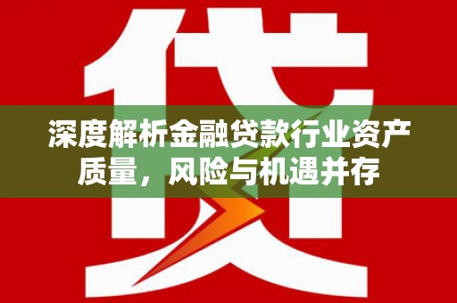 秀水深度解析金融贷款行业资产质量，风险与机遇并存