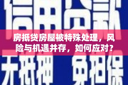 雅安房抵贷房屋被特殊处理，风险与机遇并存，如何应对？