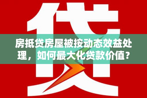 普格房抵贷房屋被按动态效益处理，如何最大化贷款价值？