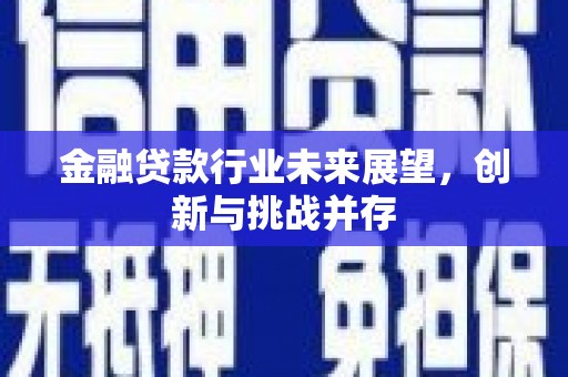 钟祥金融贷款行业未来展望，创新与挑战并存