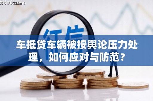 盐埕车抵贷车辆被按舆论压力处理，如何应对与防范？