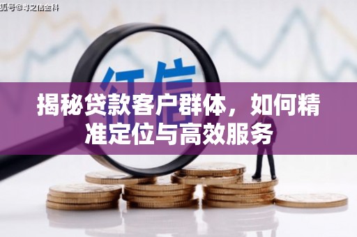 遂昌揭秘贷款客户群体，如何精准定位与高效服务