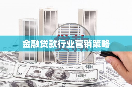 钦北金融贷款行业营销策略