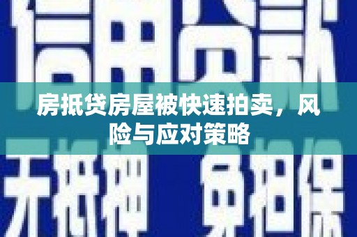 嘉兴房抵贷房屋被快速拍卖，风险与应对策略