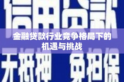 顺昌金融贷款行业竞争格局下的机遇与挑战