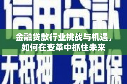宝丰金融贷款行业挑战与机遇，如何在变革中抓住未来