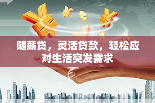 灵璧随薪贷，灵活贷款，轻松应对生活突发需求