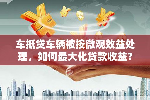 崇义车抵贷车辆被按微观效益处理，如何最大化贷款收益？