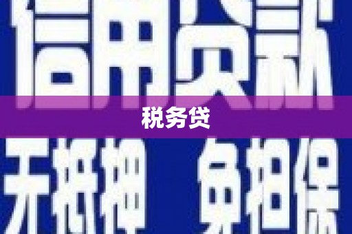 蔡甸税务贷