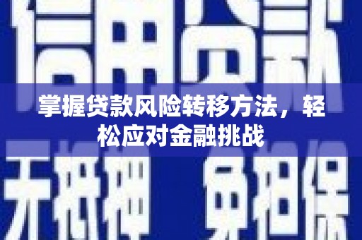 北海掌握贷款风险转移方法，轻松应对金融挑战
