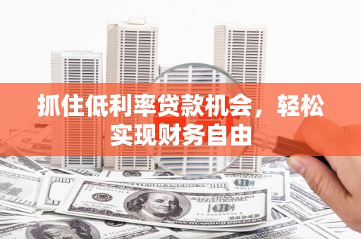 沙湾抓住低利率贷款机会，轻松实现财务自由