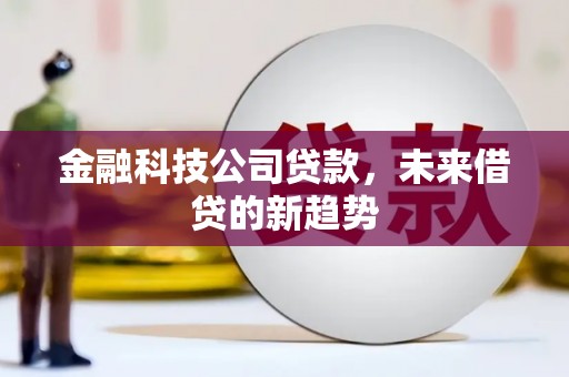 大甲金融科技公司贷款，未来借贷的新趋势
