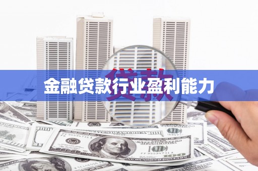 融水金融贷款行业盈利能力