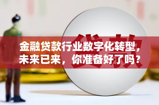 黑水金融贷款行业数字化转型，未来已来，你准备好了吗？