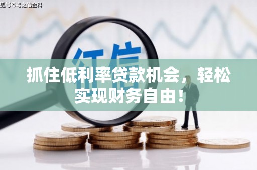 惠州抓住低利率贷款机会，轻松实现财务自由！