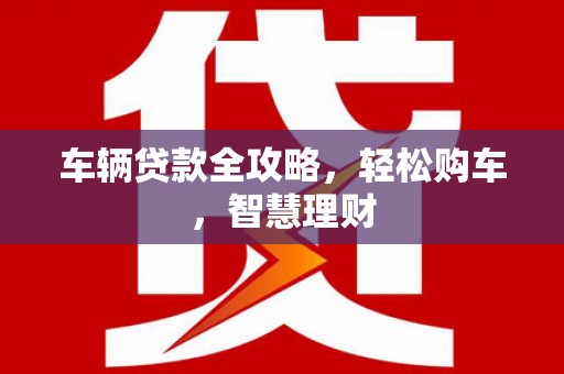 保亭车辆贷款全攻略，轻松购车，智慧理财