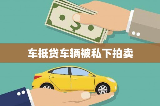 耒阳车抵贷车辆被私下拍卖