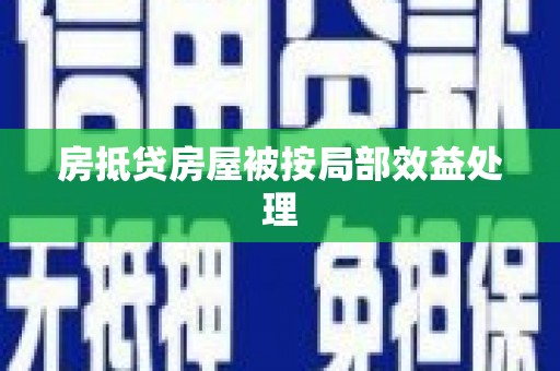香港岛房抵贷房屋被按局部效益处理