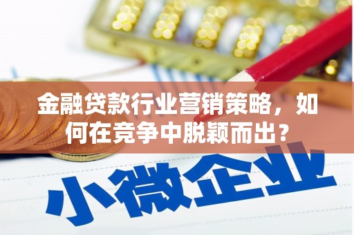 北安金融贷款行业营销策略，如何在竞争中脱颖而出？