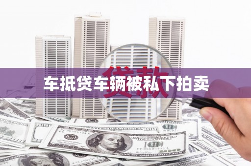 西陵车抵贷车辆被私下拍卖
