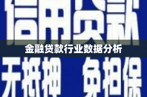剑川金融贷款行业数据分析