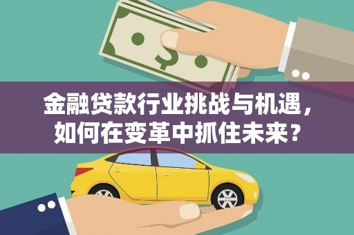 福贡金融贷款行业挑战与机遇，如何在变革中抓住未来？