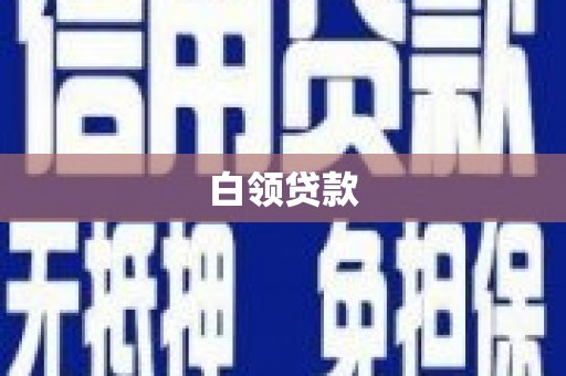 连城白领贷款