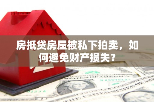 萝北房抵贷房屋被私下拍卖，如何避免财产损失？