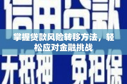 萝北掌握贷款风险转移方法，轻松应对金融挑战