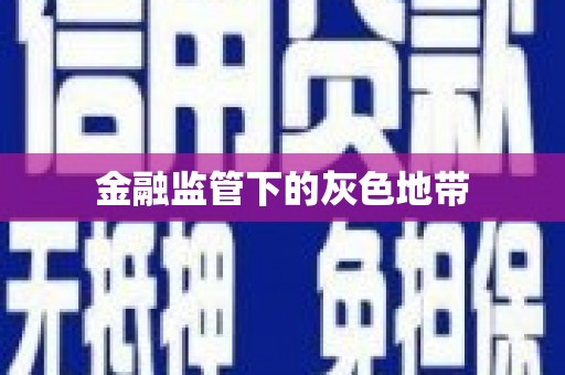 汝州金融监管下的灰色地带