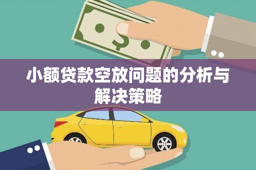 宿城小额贷款空放问题的分析与解决策略