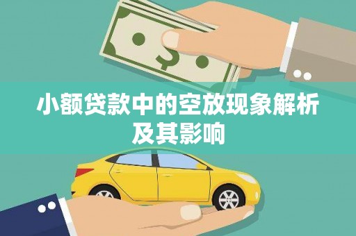 历城小额贷款中的空放现象解析及其影响