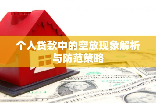 高州个人贷款中的空放现象解析与防范策略